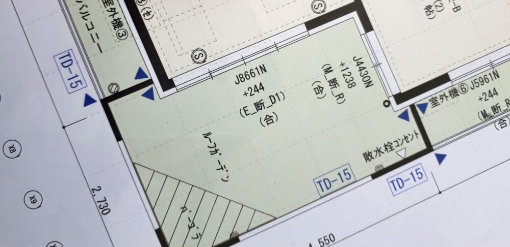 我が家のルーフガーデン（間取り図）