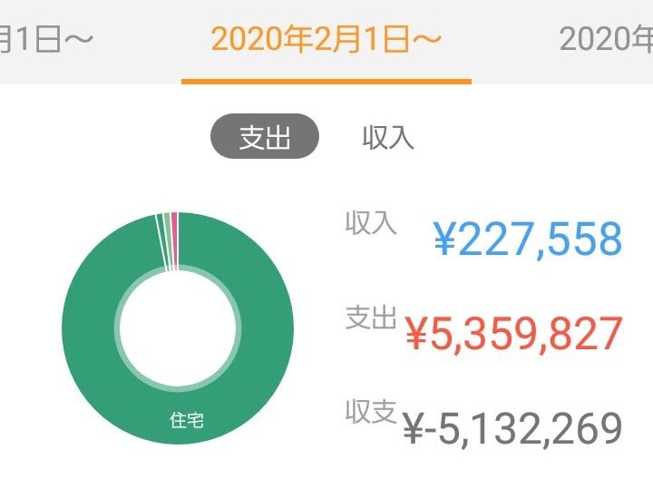 2020年2月家計簿