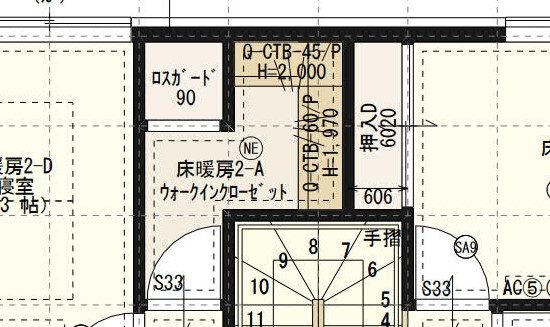 クローゼット図面②