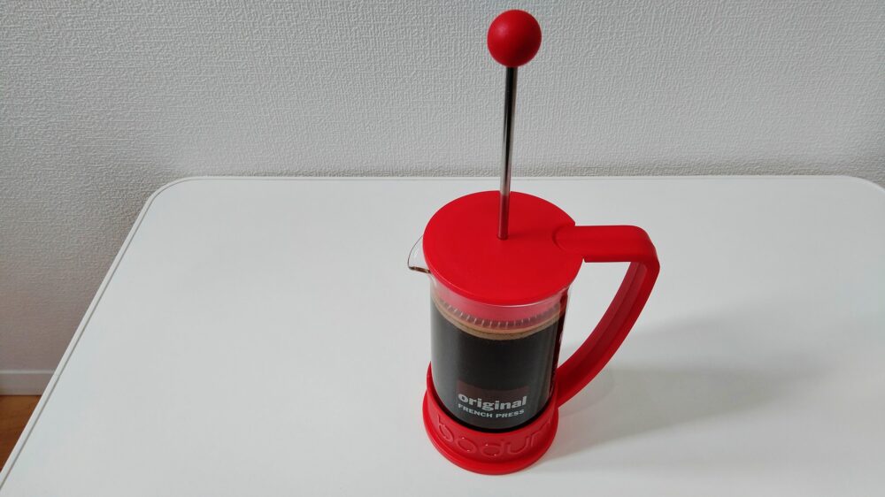 「BODUM」のフレンチプレスコーヒーメーカー　使い方4