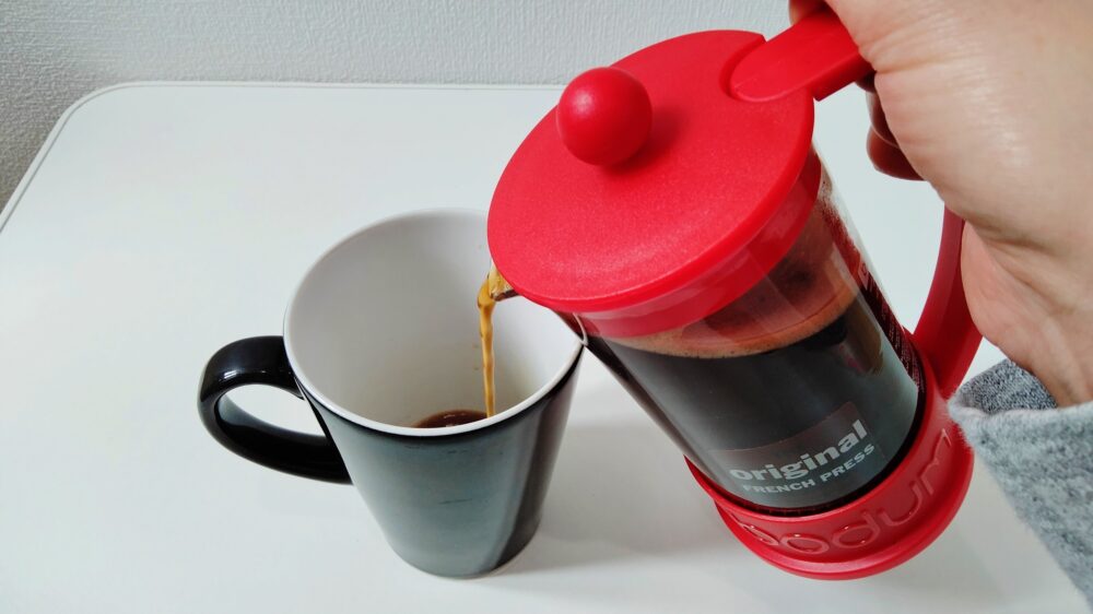 「BODUM」のフレンチプレスコーヒーメーカー 使い方6