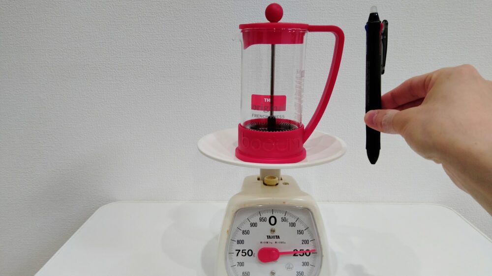 「BODUM」のフレンチプレスコーヒーメーカー 軽くてコンパクト